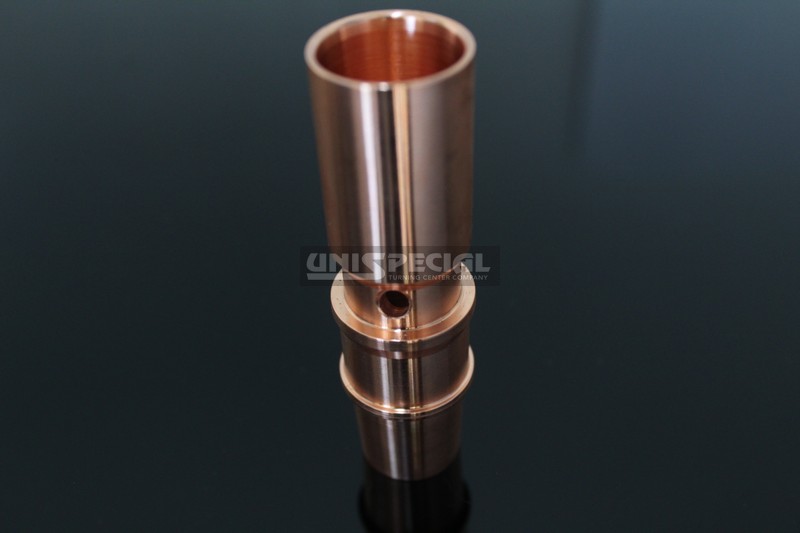 60 ° Inclined Hole Brass Connector - application: Electrical Appliances - machined to drawing made in Unispecial by turning and milling