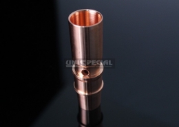 60 ° Inclined Hole Brass Connector - application: Electrical Appliances - machined to drawing by Unispecial